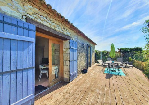 Terasse du gite Le Fournil - Gîte 4 personnes de La Petite Auberge